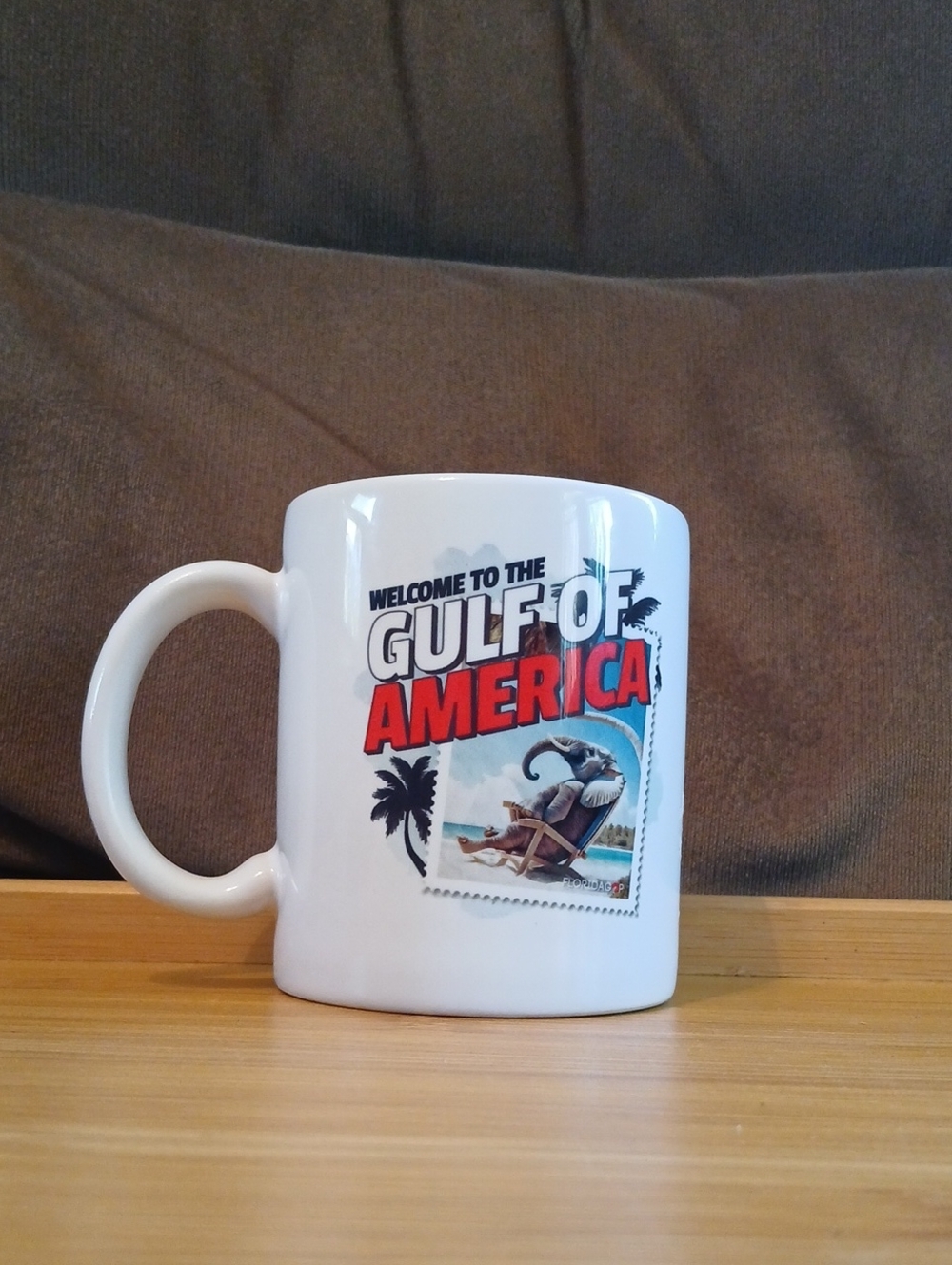 Welcome To The Gulf of America White Ceramic Coffee Mug Cup USA HF COORS
